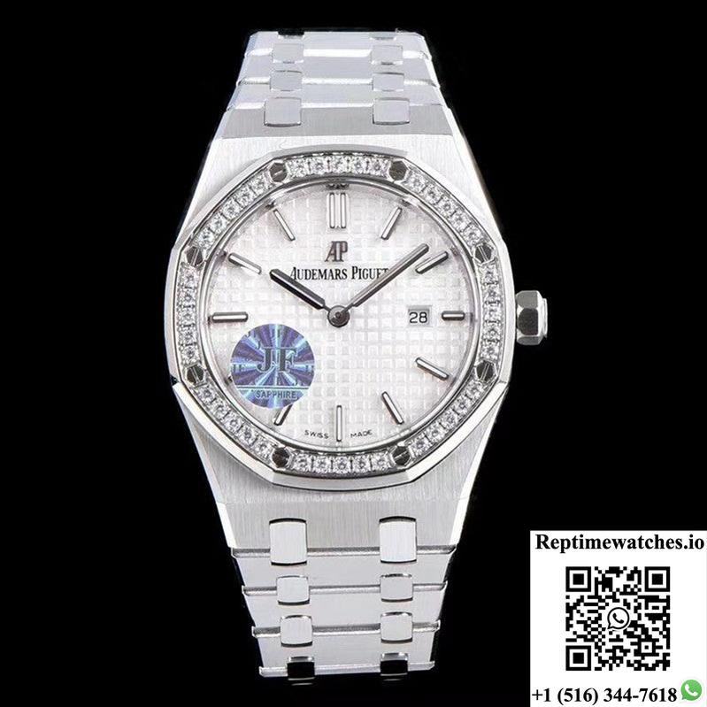 Audemars Piguet Royal Oak Quartz 67651St.Zz.1261St.01 Jf Factory White Dial-Rep Time Watches