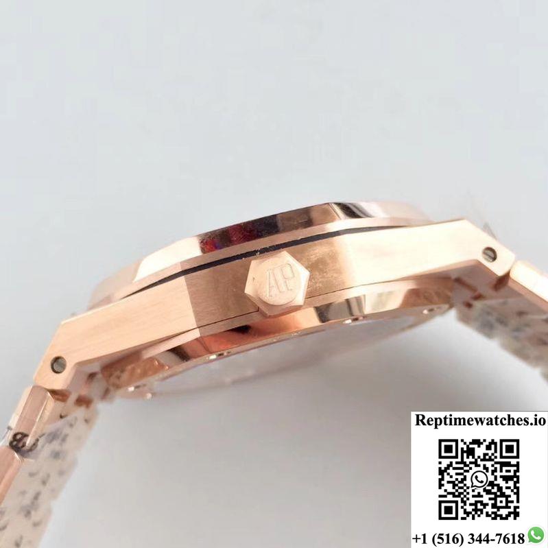 Audemars Piguet Royal Oak Rose Gold Tourbillon Extra Thin 26522 R8 Factory White Dial-Rep Time Watches