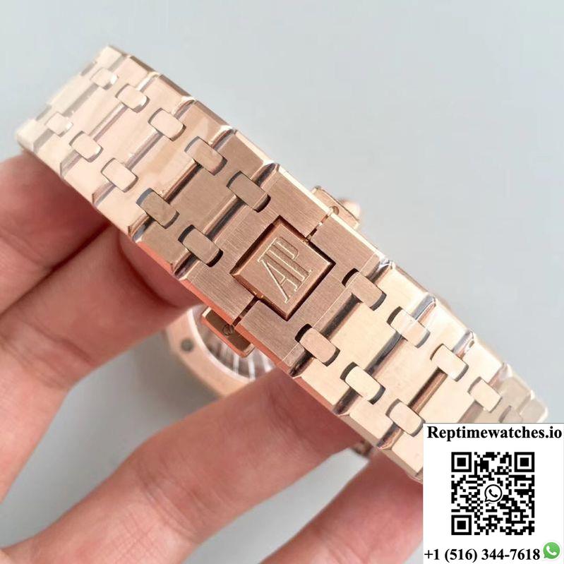 Audemars Piguet Royal Oak Rose Gold Tourbillon Extra Thin 26522 R8 Factory White Dial-Rep Time Watches