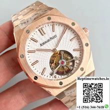 Audemars Piguet Royal Oak Rose Gold Tourbillon Extra Thin 26522 R8 Factory White Dial - Watches