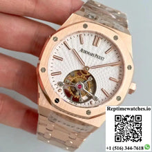 Audemars Piguet Royal Oak Rose Gold Tourbillon Extra Thin 26522 R8 Factory White Dial - Watches