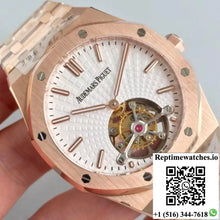 Audemars Piguet Royal Oak Rose Gold Tourbillon Extra Thin 26522 R8 Factory White Dial - Watches