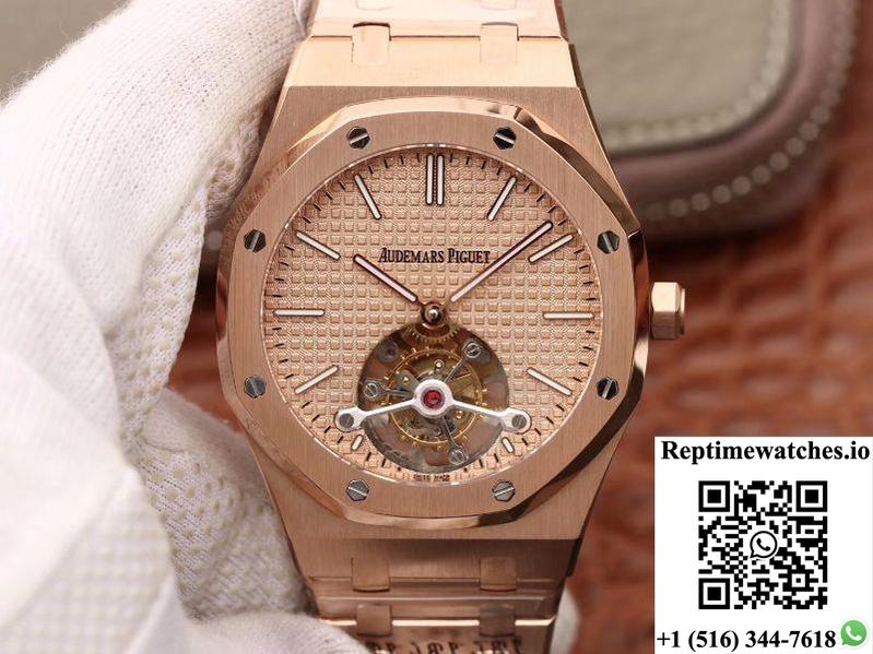 Audemars Piguet Royal Oak Tourbillon 26515Or.Oo.1220Or.01 R8 Factory 18K Rosegold Dial-Rep Time Watches