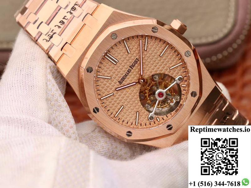 Audemars Piguet Royal Oak Tourbillon 26515Or.Oo.1220Or.01 R8 Factory 18K Rosegold Dial-Rep Time Watches