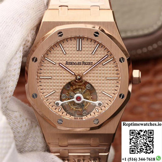 Audemars Piguet Royal Oak Tourbillon 26515Or.Oo.1220Or.01 R8 Factory 18K Rosegold Dial-Rep Time Watches