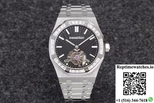 Audemars Piguet Royal Oak Tourbillon 26521Bc.Zz.1220Bc.01 R8 Factory Diamond-Set Bezel-Rep Time Watches