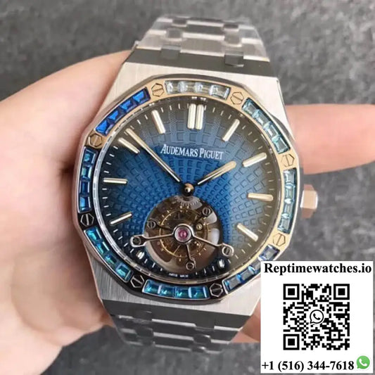 Audemars Piguet Royal Oak Tourbillon 26521PT.YY.1220PT.01 R8 Factory Smoky Blue Dial Product Photo 1