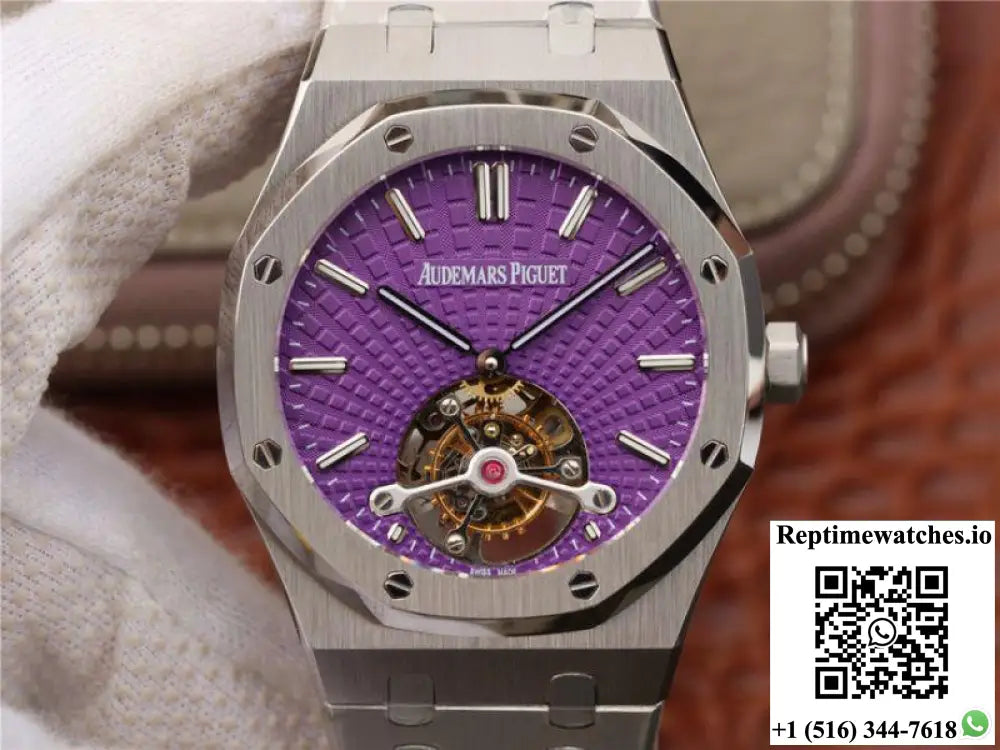 Audemars Piguet Royal Oak Tourbillon 26522ST.OO.1220ST.01 R8 Factory Purple Dial - Watches