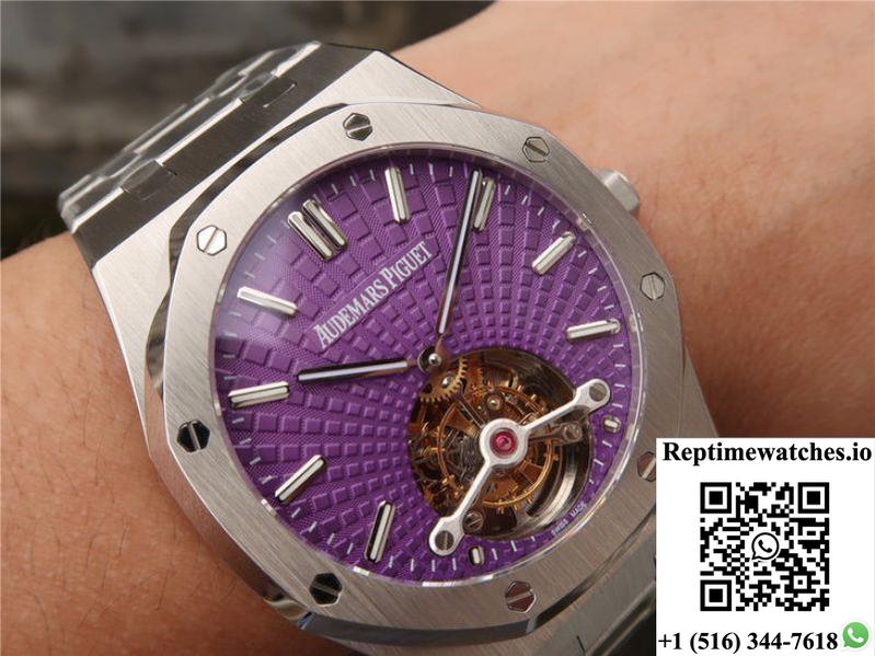 Audemars Piguet Royal Oak Tourbillon 26522St.Oo.1220St.01 R8 Factory Purple Dial-Rep Time Watches