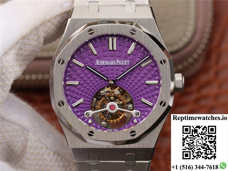 Audemars Piguet Royal Oak Tourbillon 26522St.Oo.1220St.01 R8 Factory Purple Dial-Rep Time Watches