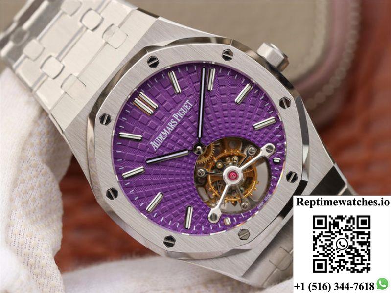 Audemars Piguet Royal Oak Tourbillon 26522St.Oo.1220St.01 R8 Factory Purple Dial-Rep Time Watches