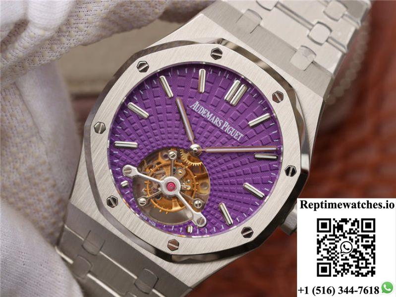 Audemars Piguet Royal Oak Tourbillon 26522St.Oo.1220St.01 R8 Factory Purple Dial-Rep Time Watches