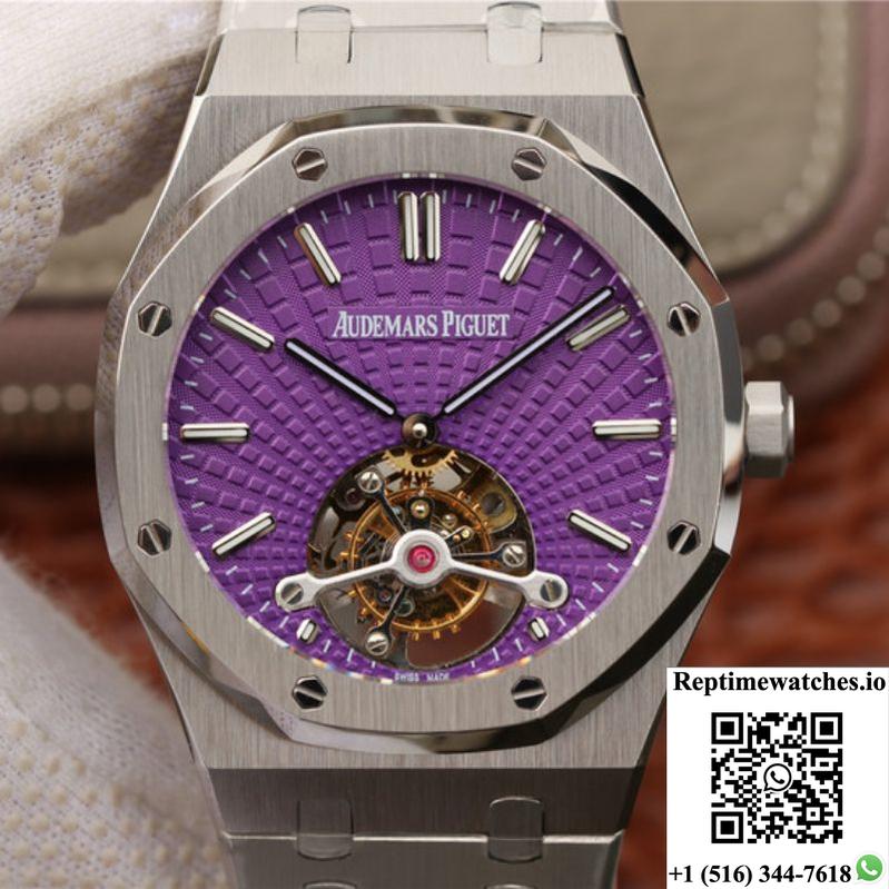 Audemars Piguet Royal Oak Tourbillon 26522St.Oo.1220St.01 R8 Factory Purple Dial-Rep Time Watches