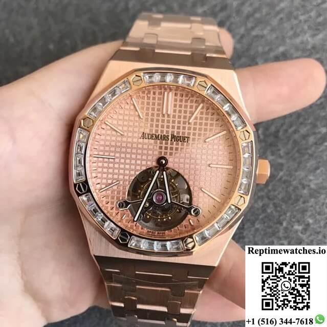 Audemars Piguet Royal Oak Tourbillon Extra Thin 26514Or.Zz.1220Or.01 R8 Factory Diamond Bezel-Rep Time Watches