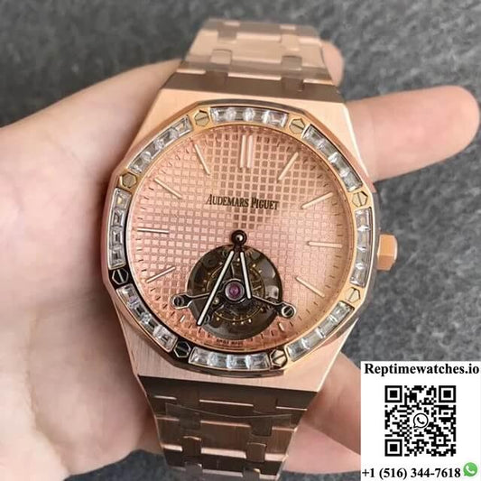 Audemars Piguet Royal Oak Tourbillon Extra Thin 26514Or.Zz.1220Or.01 R8 Factory Diamond Bezel-Rep Time Watches