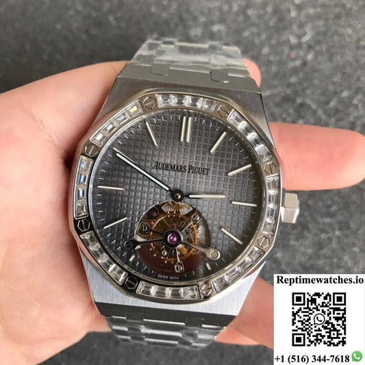 Audemars Piguet Royal Oak Tourbillon Extra Thin 26516Pt.Zz.1220Pt.01 R8 Factory Grey Dial-Rep Time Watches