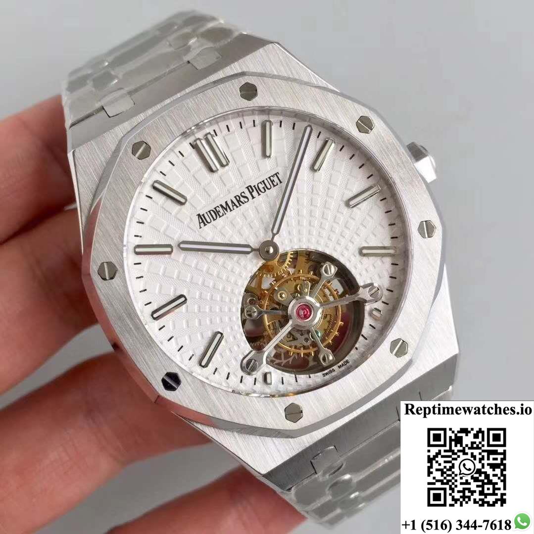 Audemars Piguet Royal Oak Tourbillon Extra Thin 26522 White Dial R8 Factory-Rep Time Watches