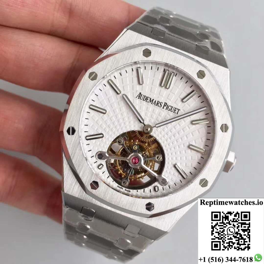 Audemars Piguet Royal Oak Tourbillon Extra Thin 26522 White Dial R8 Factory-Rep Time Watches