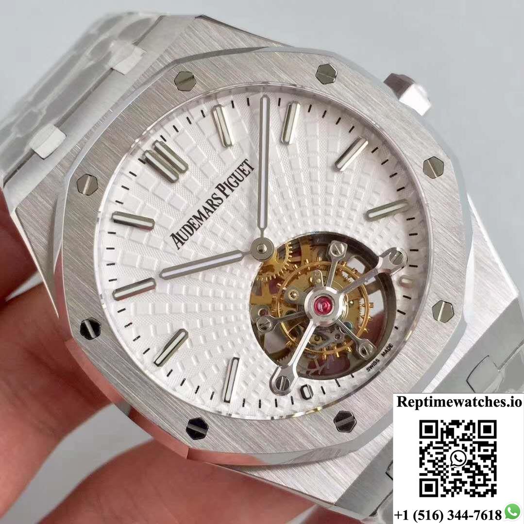 Audemars Piguet Royal Oak Tourbillon Extra Thin 26522 White Dial R8 Factory-Rep Time Watches