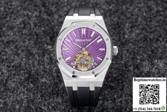 Audemars Piguet Royal Oak Tourbillon R8 Factory V3 Purple Dial Rubber Strap AI Factory