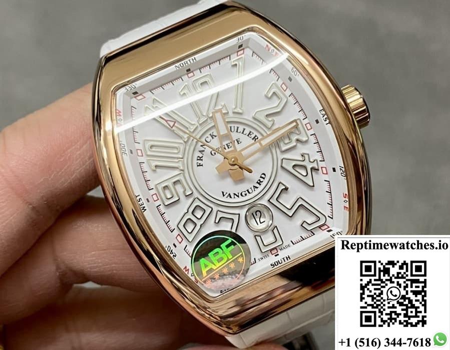 Franck Muller Men’S Collection V45Scdtbr-Bc Abf Factory Silver-White Dial-Rep Time Watches