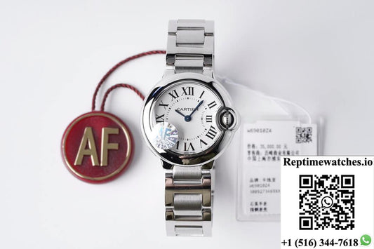Ballon Bleu De Cartier 28Mm Quartz W69010Z4 Af Factory Stainless Steel-Rep Time Watches