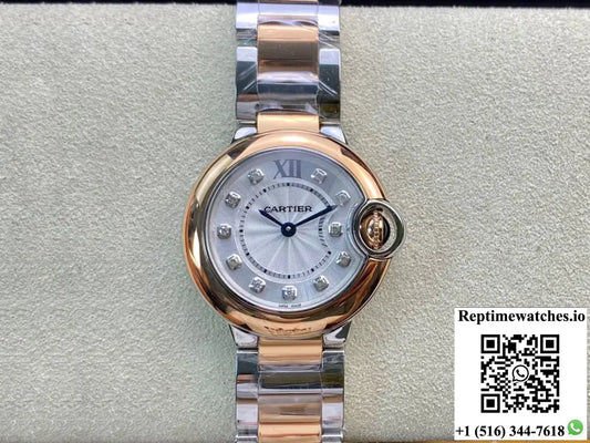 Ballon Bleu De Cartier 28MM W3BB0005 V6 Factory Rose Gold Case AI Factory