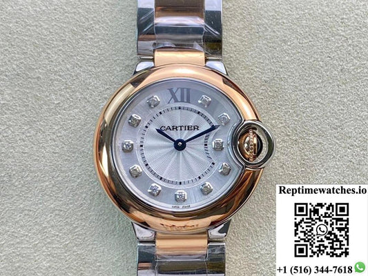 Ballon Bleu De Cartier 28Mm W3Bb0005 V6 Factory Rose Gold Case-Rep Time Watches