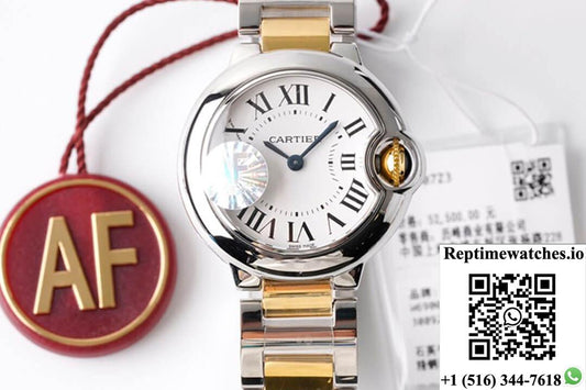 Ballon Bleu De Cartier 28Mm W69007Z3 Af Factory Yellow Gold-Rep Time Watches