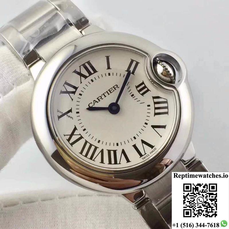 Ballon Bleu De Cartier 28Mm W69010Z4 V6 Factory White Dial-Rep Time Watches