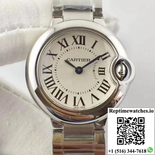 Ballon Bleu De Cartier 28MM W69010Z4 V6 Factory White Dial - Watches
