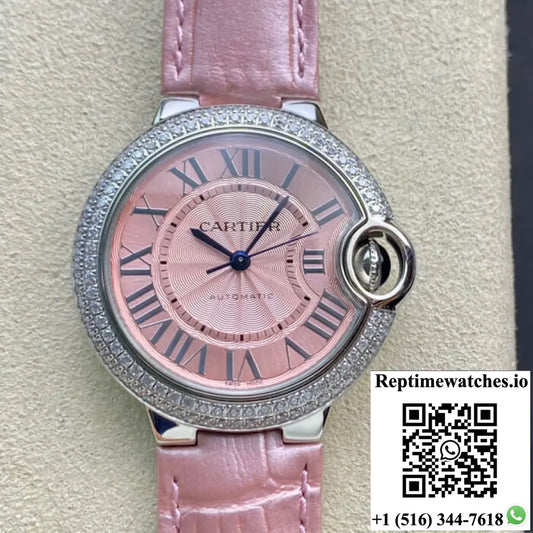 Ballon Bleu De Cartier 33MM V6 Factory Pink Dial AI Factory