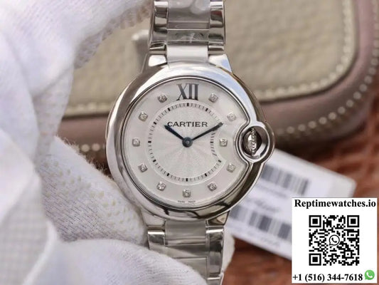 Ballon Bleu De Cartier 33mm V6 Factory White Dial - Watches