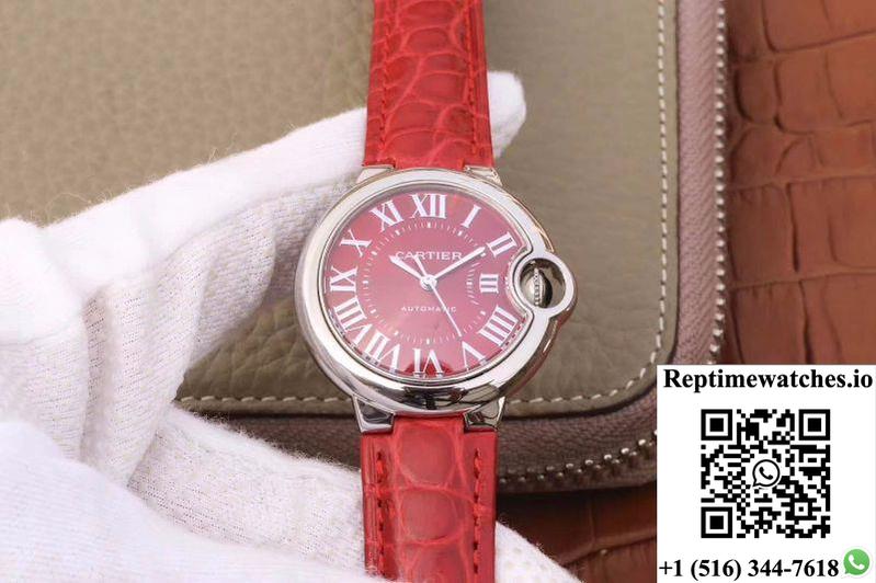 Ballon Bleu De Cartier 33Mm Wsbb0022 Tw Factory Red Dial-Rep Time Watches