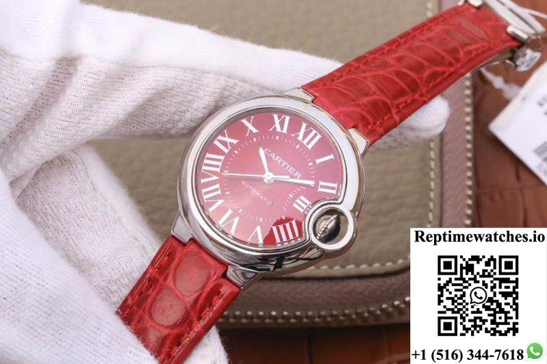 Ballon Bleu De Cartier 33Mm Wsbb0022 Tw Factory Red Dial-Rep Time Watches
