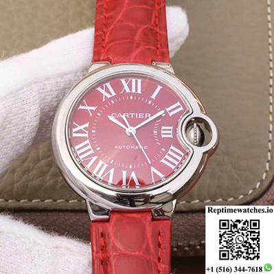 Ballon Bleu De Cartier 33Mm Wsbb0022 Tw Factory Red Dial-Rep Time Watches