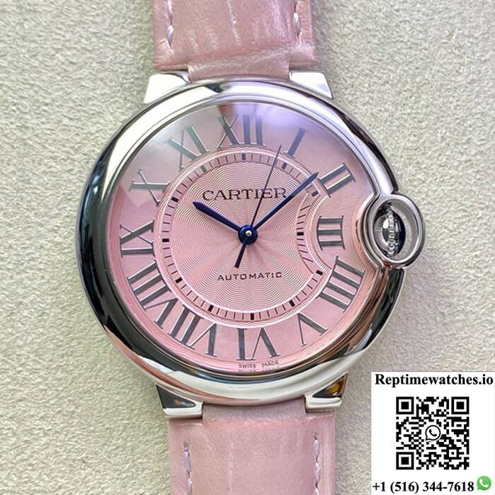 Ballon Bleu De Cartier 36Mm Wsbb0007 3K Factory Pink Strap-Rep Time Watches