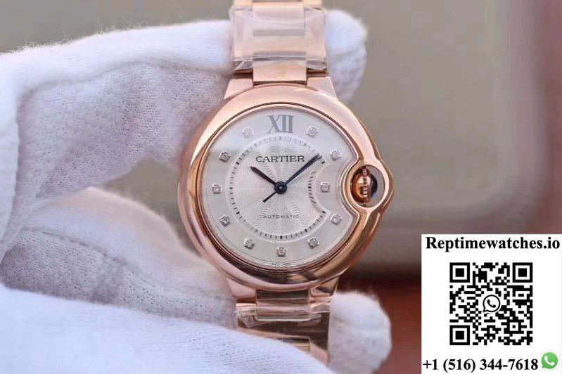 Ballon Bleu De Cartier Ladies 33 We902062 V9 Factory White Textured Dial-Rep Time Watches