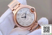 Ballon Bleu De Cartier Ladies 33 WE902062 V9 Factory White Textured Dial - Watches