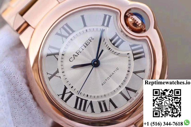 Ballon Bleu De Cartier Ladies 33Mm W6920068 V9 Factory White Textured Dial-Rep Time Watches