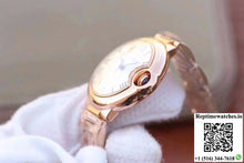 Ballon Bleu De Cartier Ladies 33MM W6920068 V9 Factory White Textured Dial - Watches