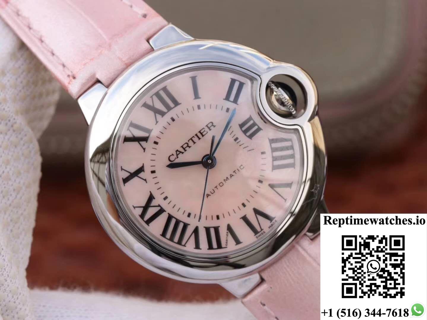 Ballon Bleu De Cartier Ladies 33Mm Wsbb0002 V6 Factory Pink Dial-Rep Time Watches