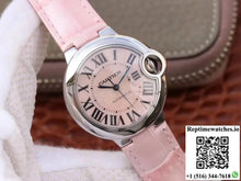 Ballon Bleu De Cartier Ladies 33MM WSBB0002 V6 Factory Pink Dial - Watches