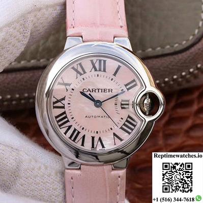 Ballon Bleu De Cartier Ladies 33Mm Wsbb0002 V6 Factory Pink Dial-Rep Time Watches