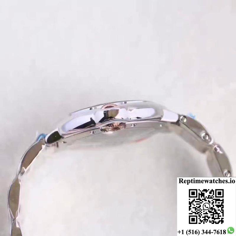 Ballon Bleu De Cartier Ladies W6920033 36Mm V6 Factory White Textured Dial-Rep Time Watches