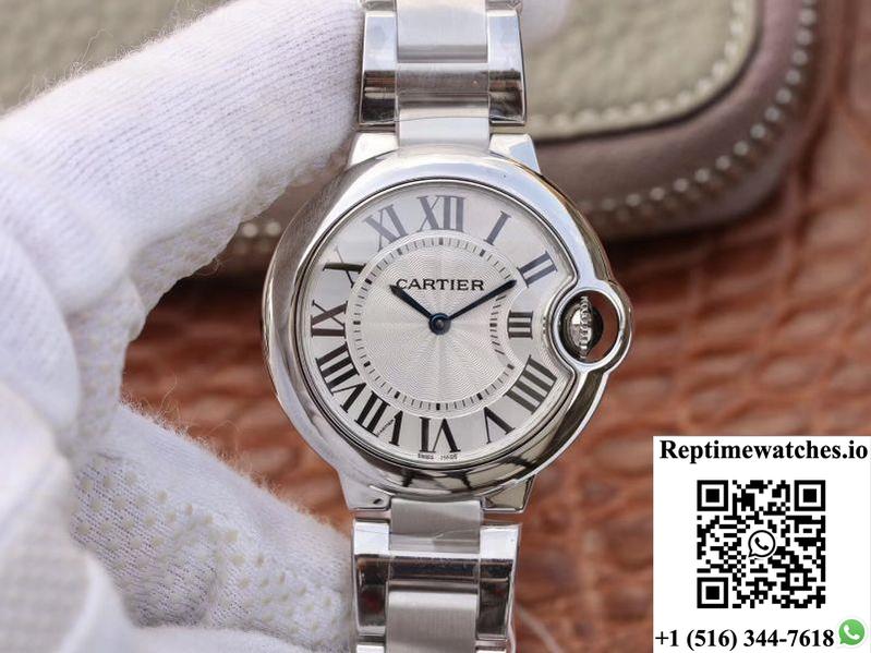 Ballon Bleu De Cartier V6 Factory Silver Dial-Rep Time Watches