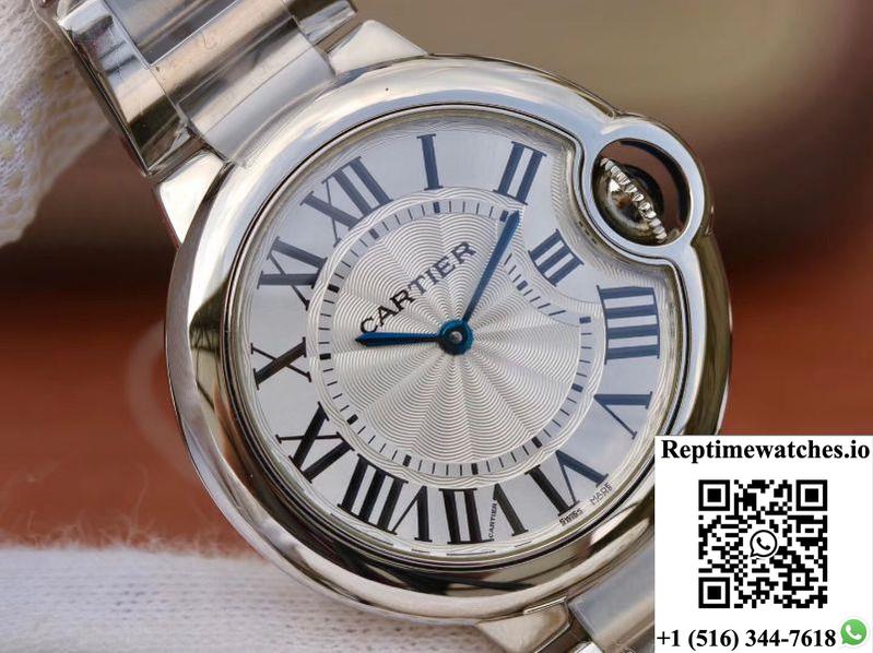 Ballon Bleu De Cartier V6 Factory Silver Dial-Rep Time Watches