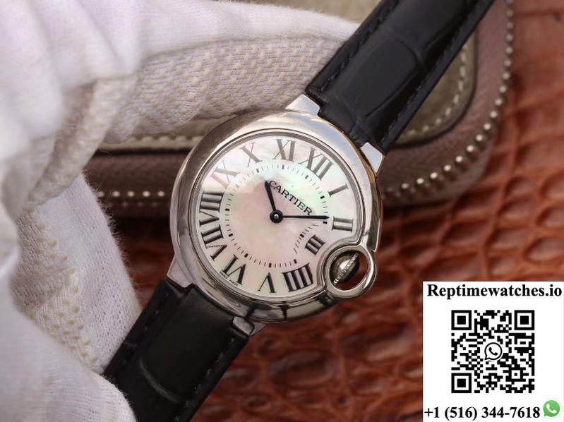 Ballon Bleu De Cartier V6 Factory White Dial-Rep Time Watches