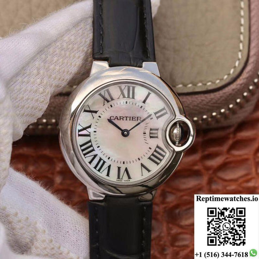 Ballon Bleu De Cartier V6 Factory White Dial-Rep Time Watches