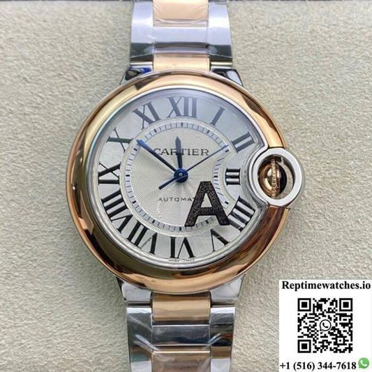 Ballon Bleu De Cartier W2Bb0023 33Mm V6 Factory Silver Dial-Rep Time Watches
